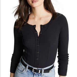 Free People Frankie Black bodysuit